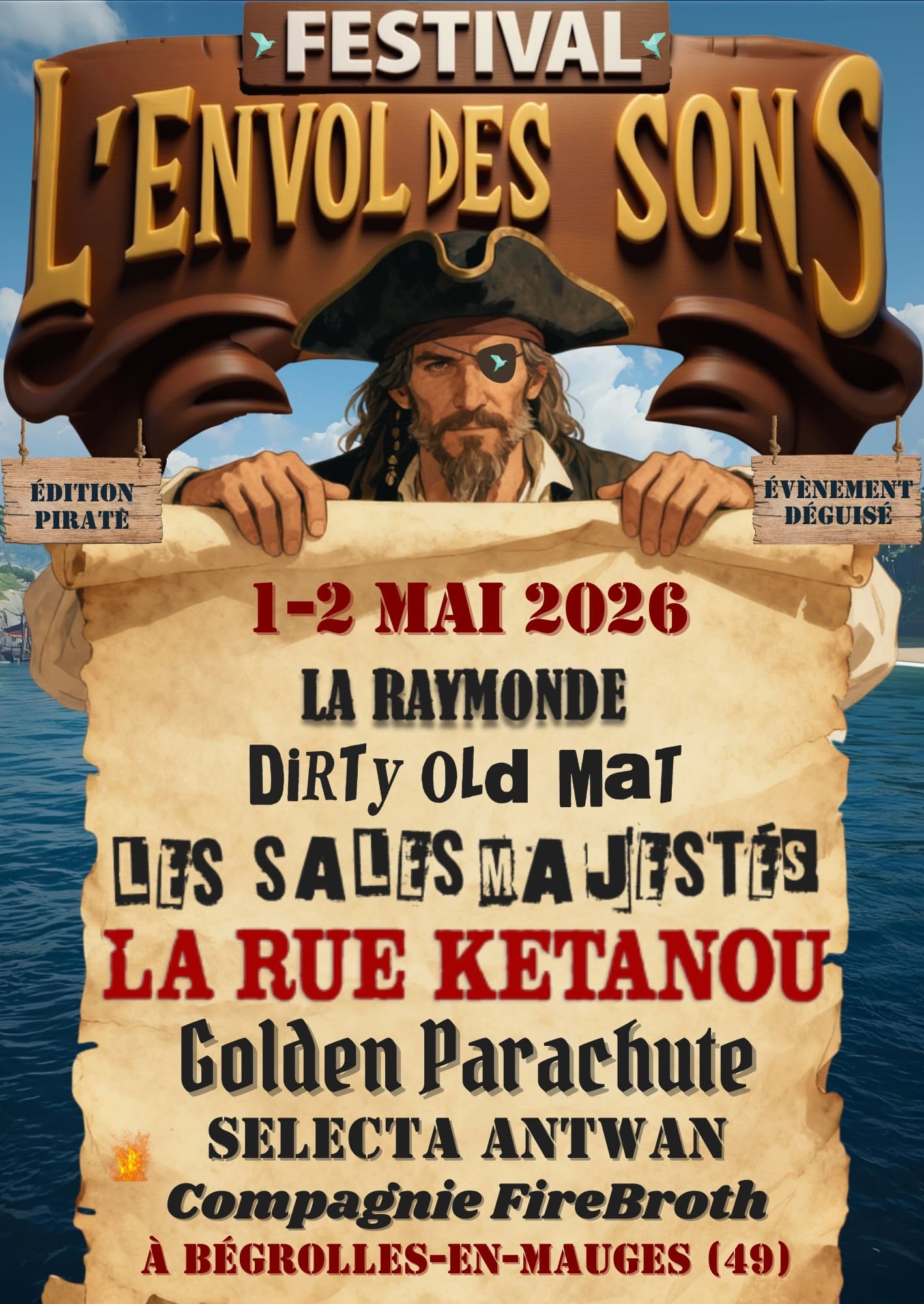 Affiche Festival L'Envol Des Sons 2026 - Édition Pirate
